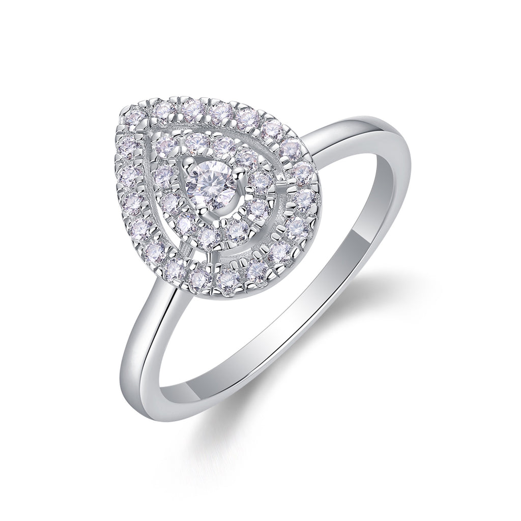 Everlove Moissanite Eternity Band Ring in Sterling Silver