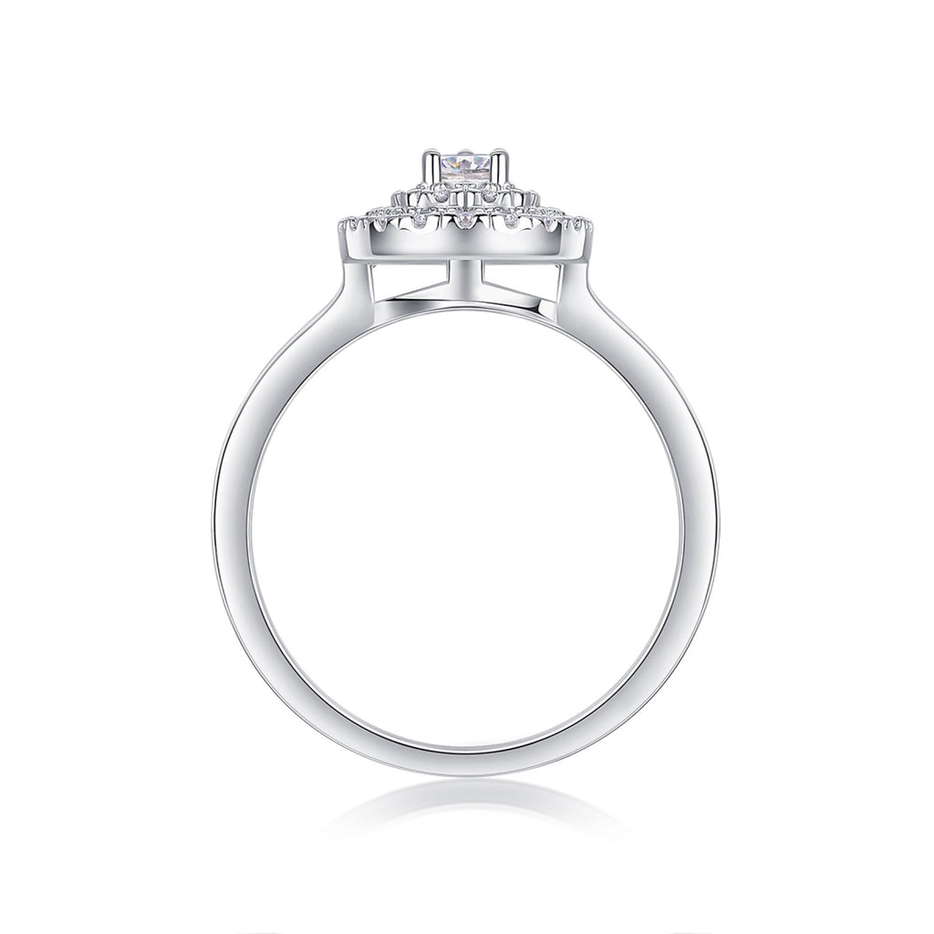 Everlove Moissanite Eternity Band Ring in Sterling Silver