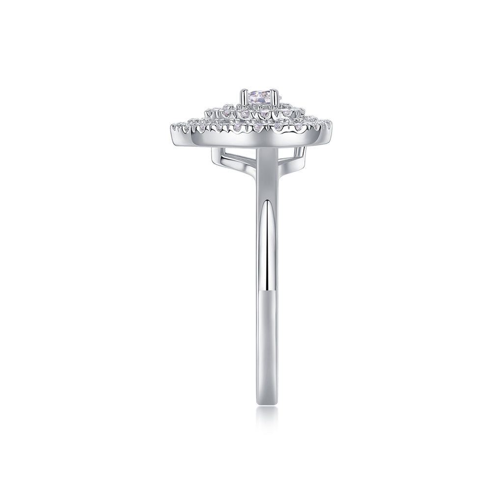 Everlove Moissanite Eternity Band Ring in Sterling Silver