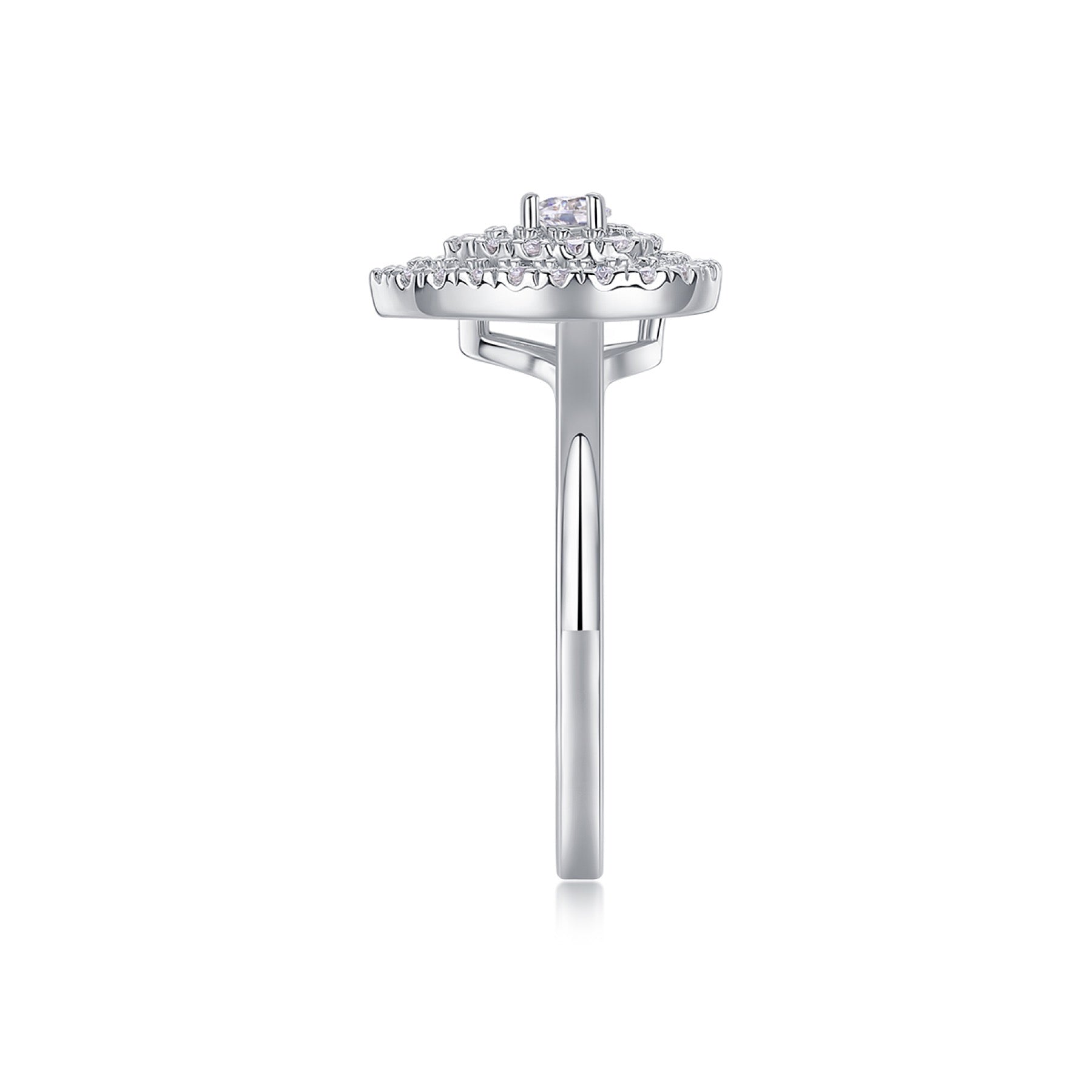 Everlove Moissanite Eternity Band Ring in Sterling Silver