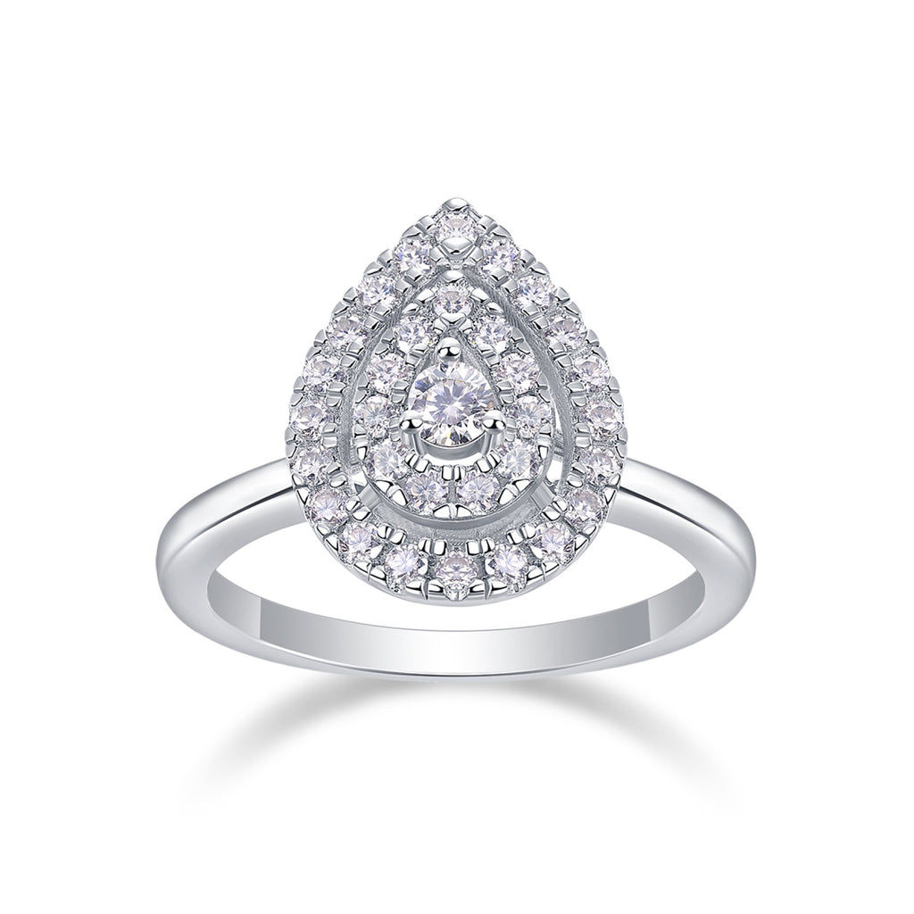 Everlove Moissanite Eternity Band Ring in Sterling Silver