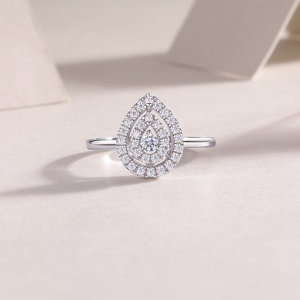 Everlove Moissanite Eternity Band Ring in Sterling Silver