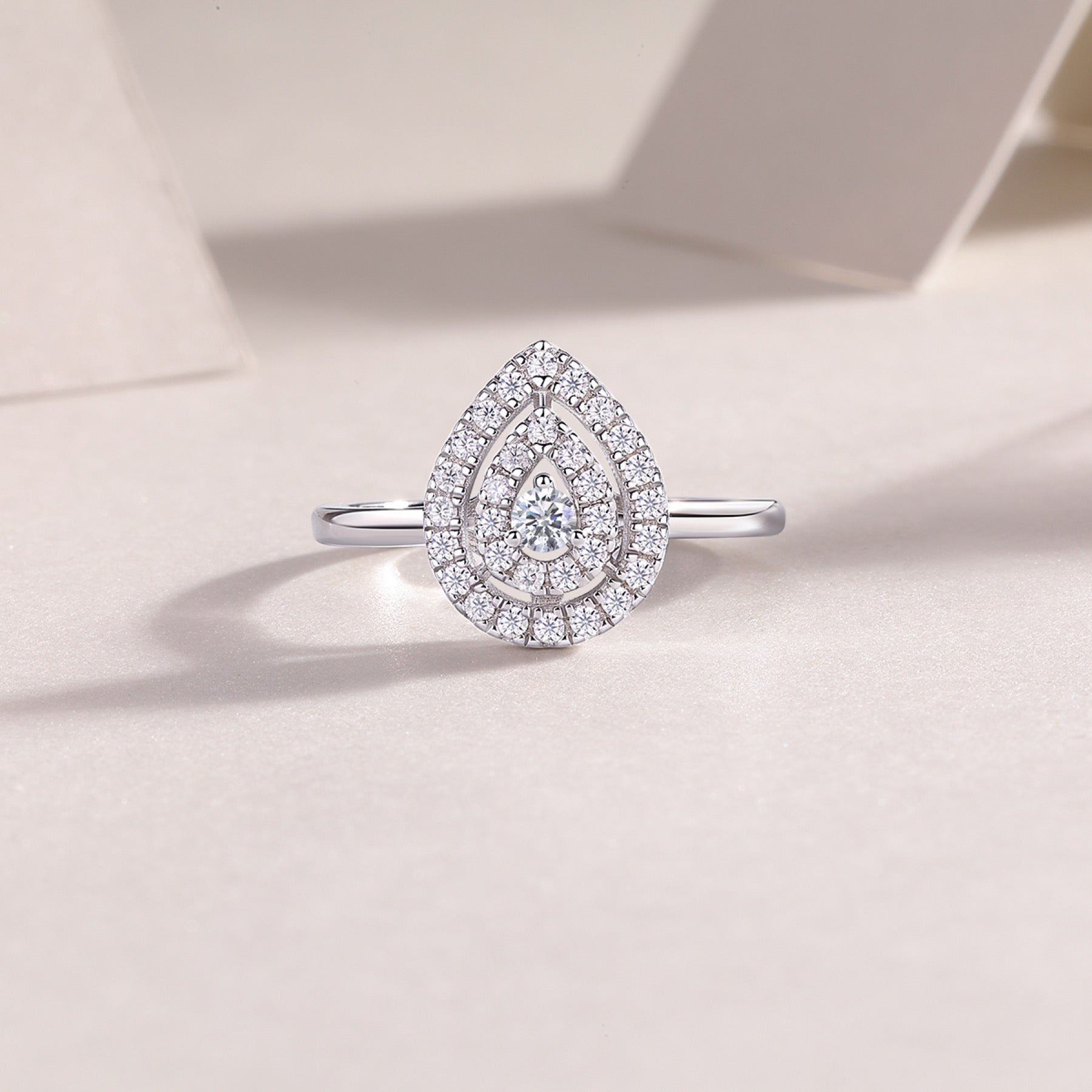 Everlove Moissanite Eternity Band Ring in Sterling Silver