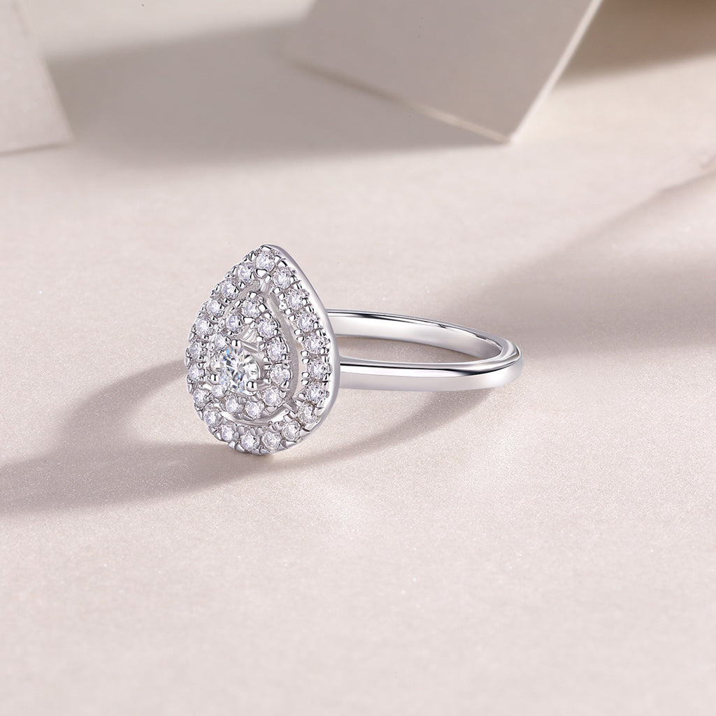 Everlove Moissanite Eternity Band Ring in Sterling Silver