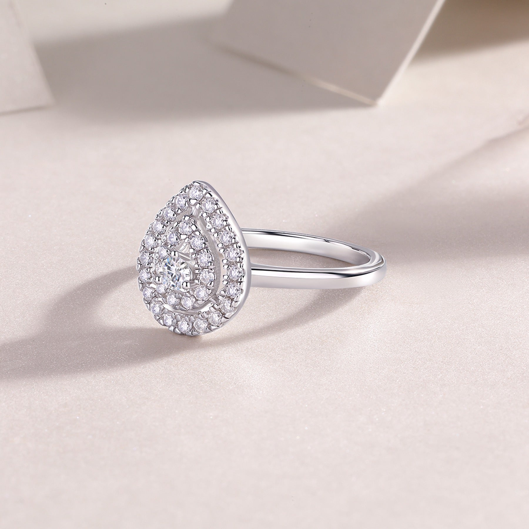 Everlove Moissanite Eternity Band Ring in Sterling Silver