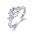 Shine 2 Carat Moissanite Solitaire Ring in Sterling Silver