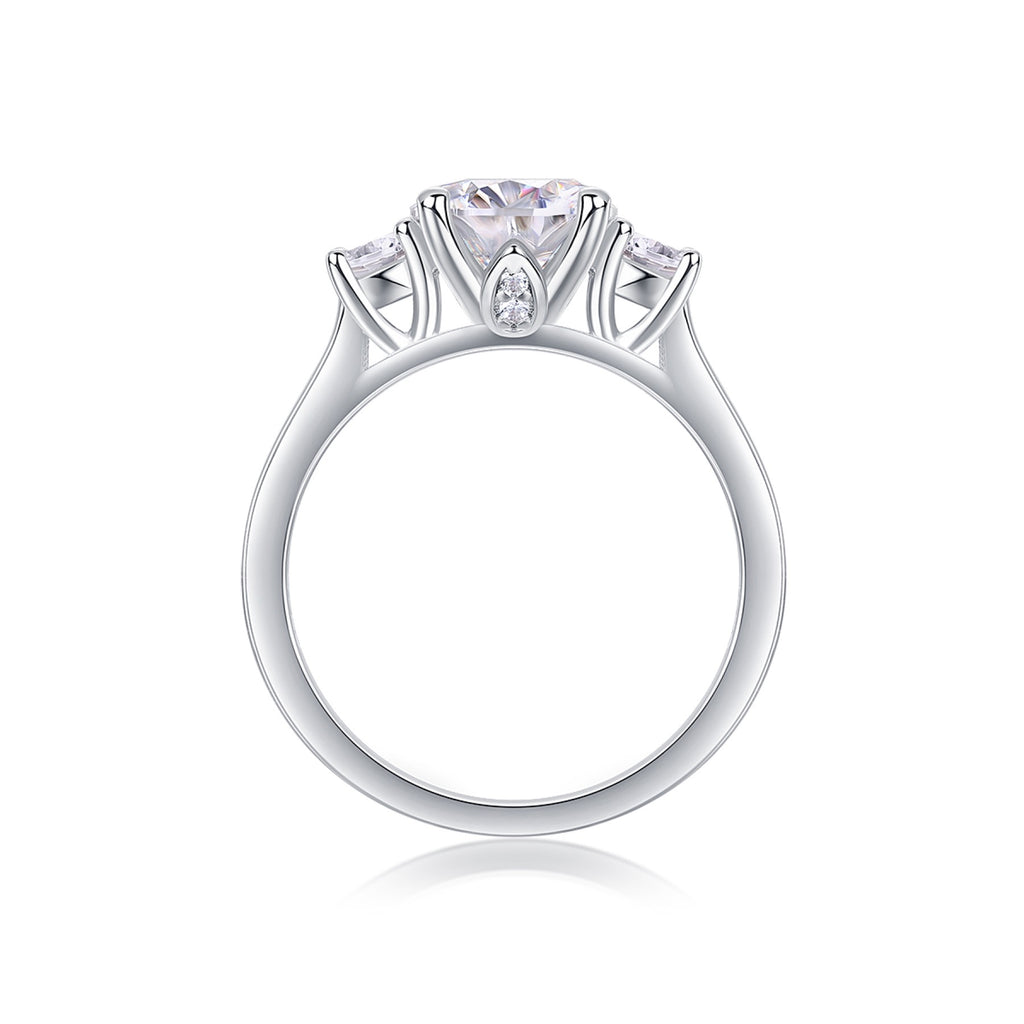 Shine 2 Carat Moissanite Solitaire Ring in Sterling Silver