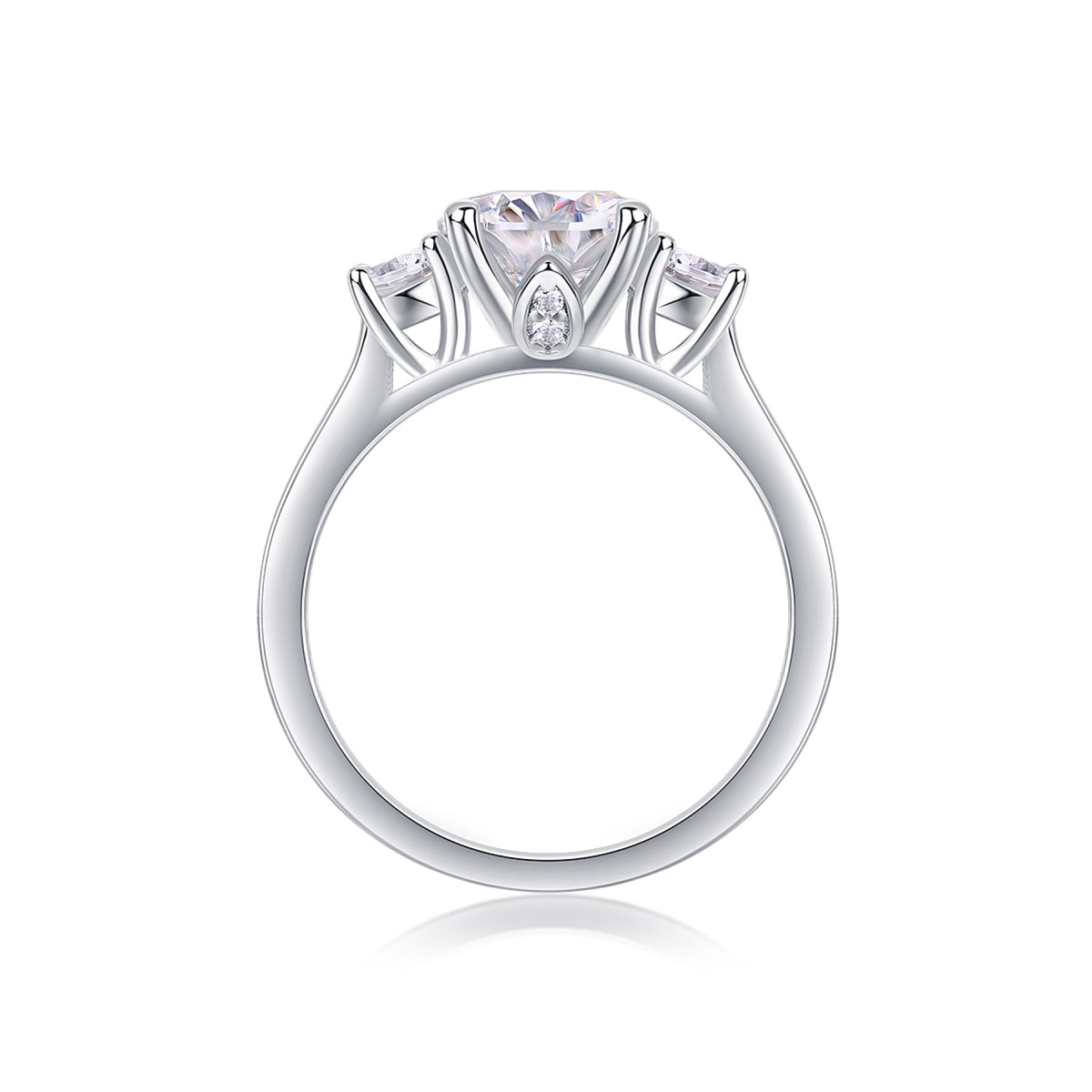 Shine 2 Carat Moissanite Solitaire Ring in Sterling Silver