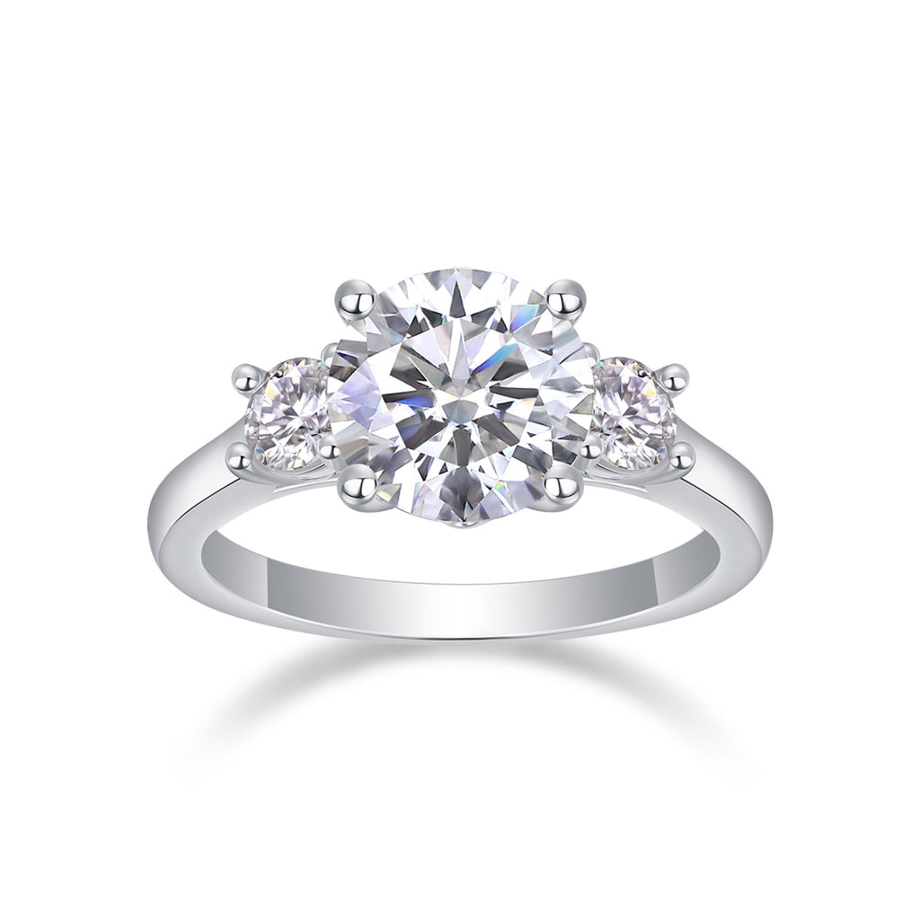 Shine 2 Carat Moissanite Solitaire Ring in Sterling Silver