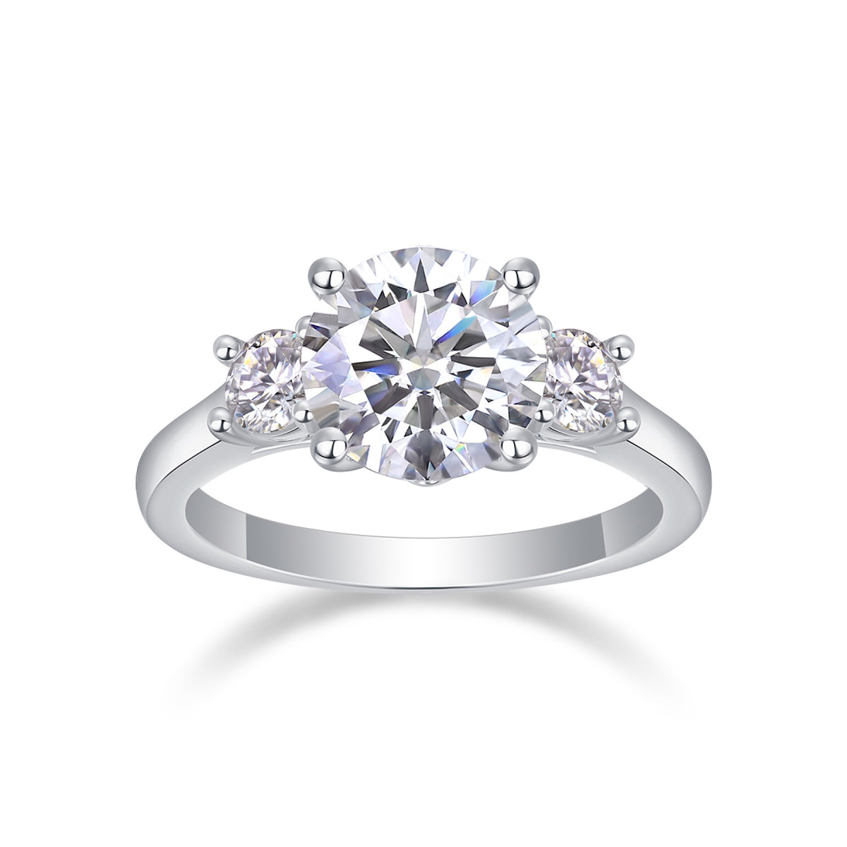 Shine 2 Carat Moissanite Solitaire Ring in Sterling Silver