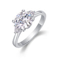 Cosmic 2 Carat Moissanite Solitaire Ring in Sterling Silver