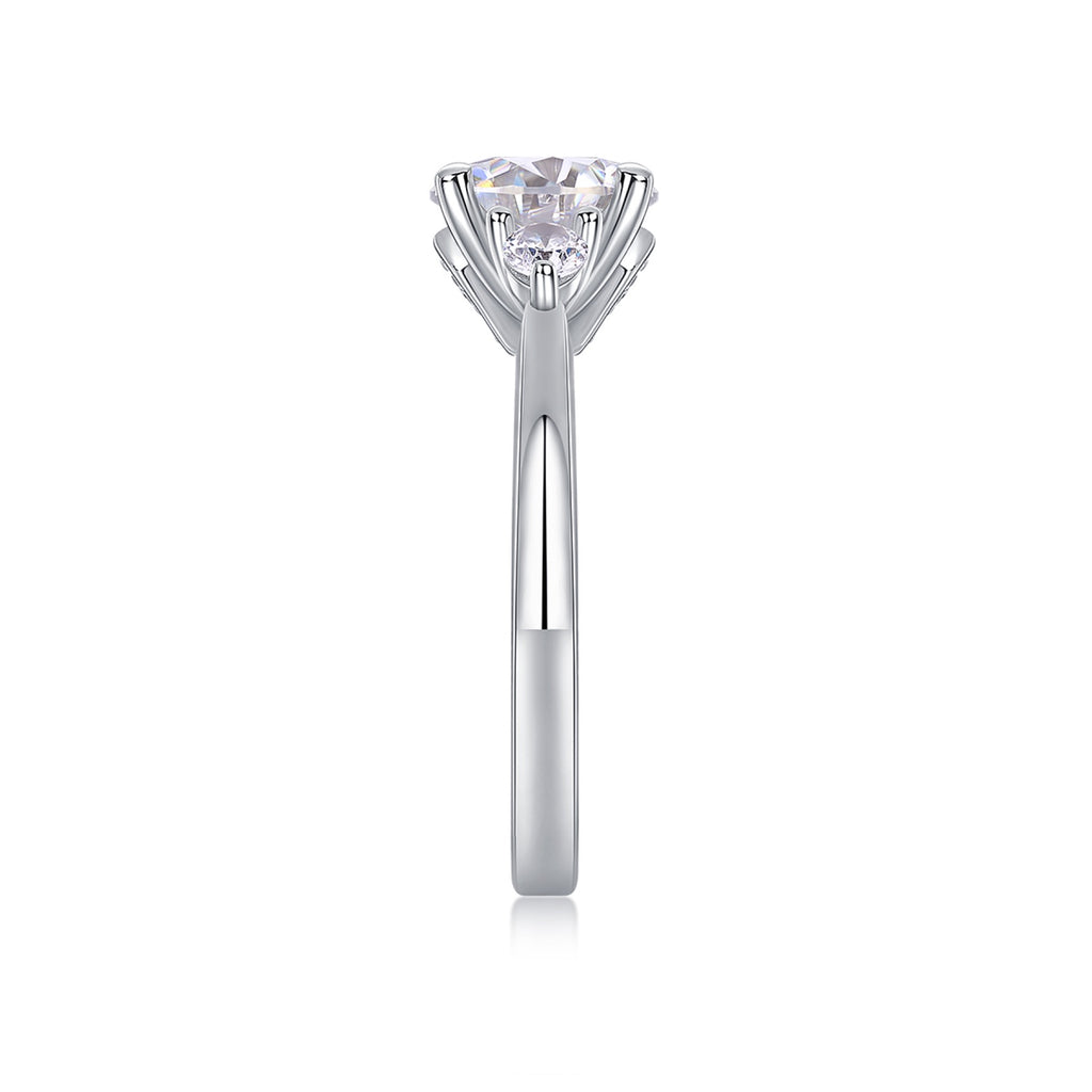 Cosmic 2 Carat Moissanite Solitaire Ring in Sterling Silver