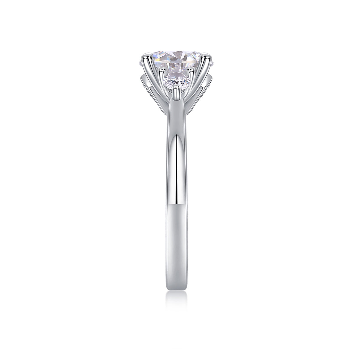 Cosmic 2 Carat Moissanite Solitaire Ring in Sterling Silver