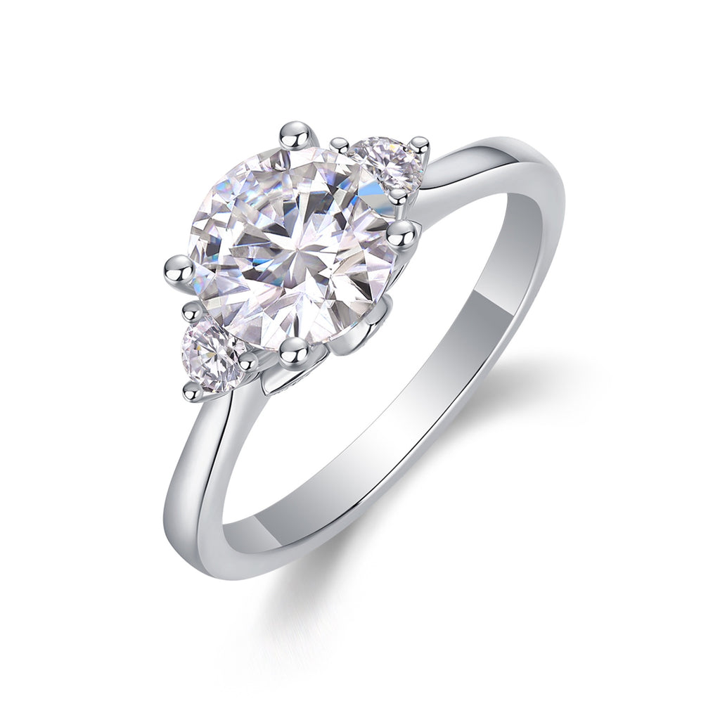 Starnight 2 Carat Moissanite Solitaire Ring in Sterling Silver