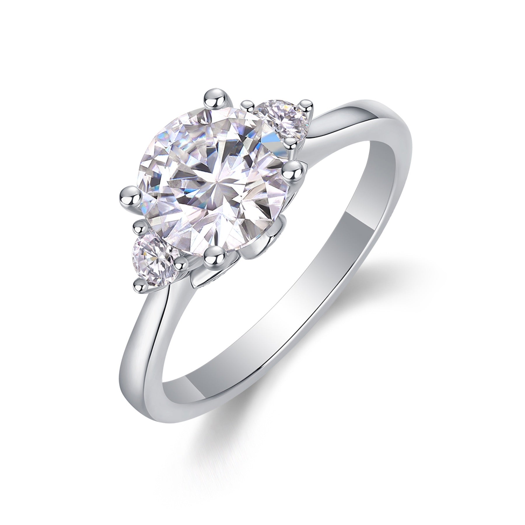 Starnight 2 Carat Moissanite Solitaire Ring in Sterling Silver