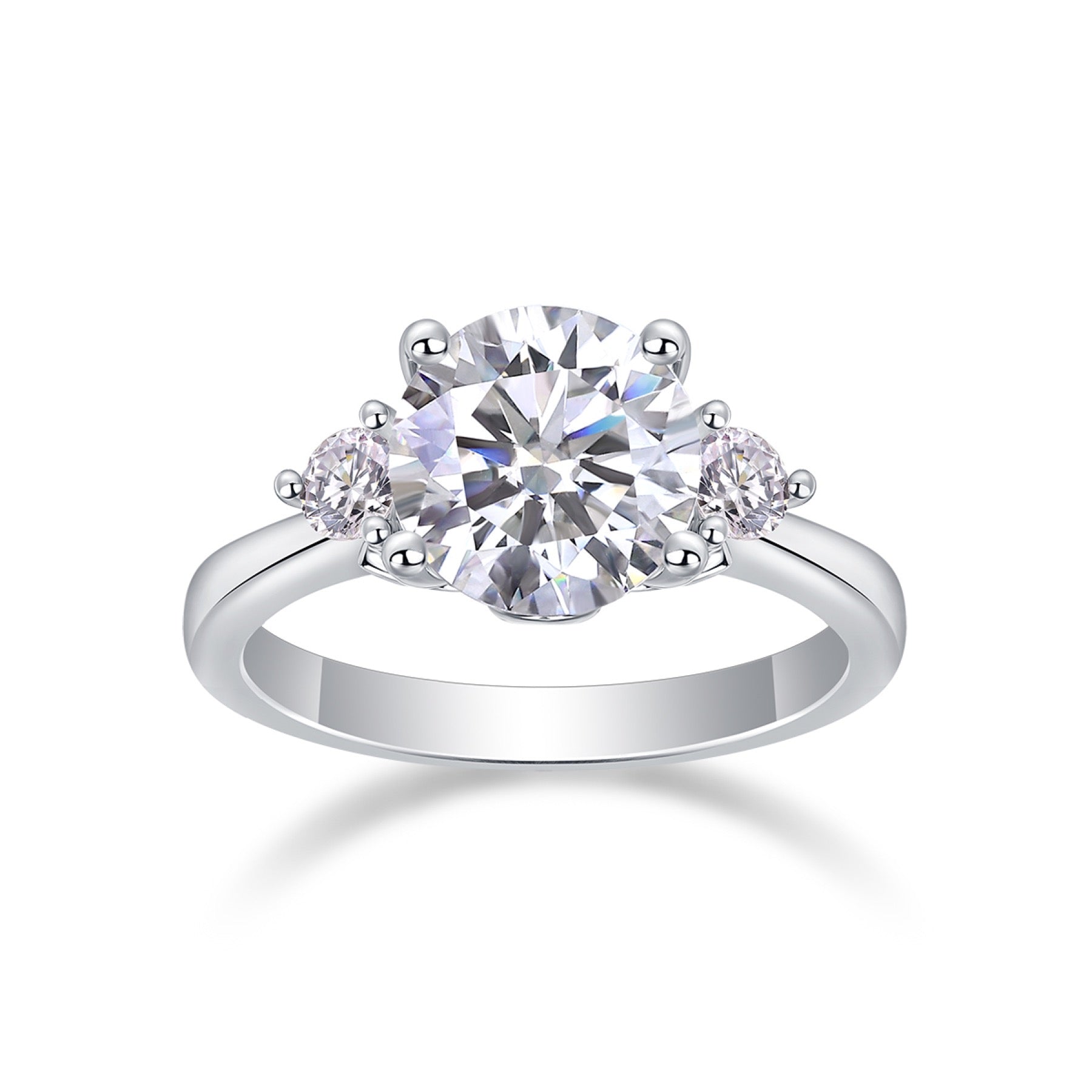 Starnight 2 Carat Moissanite Solitaire Ring in Sterling Silver