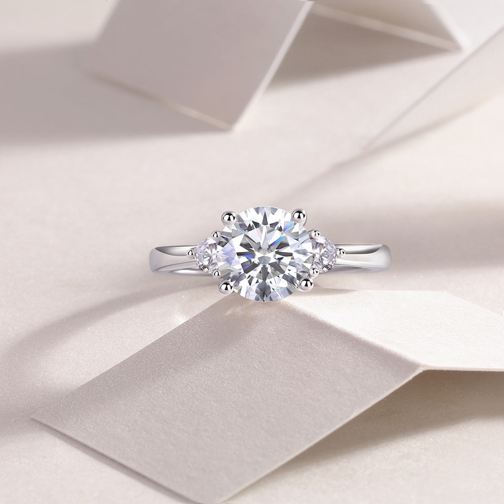 Starnight 2 Carat Moissanite Solitaire Ring in Sterling Silver