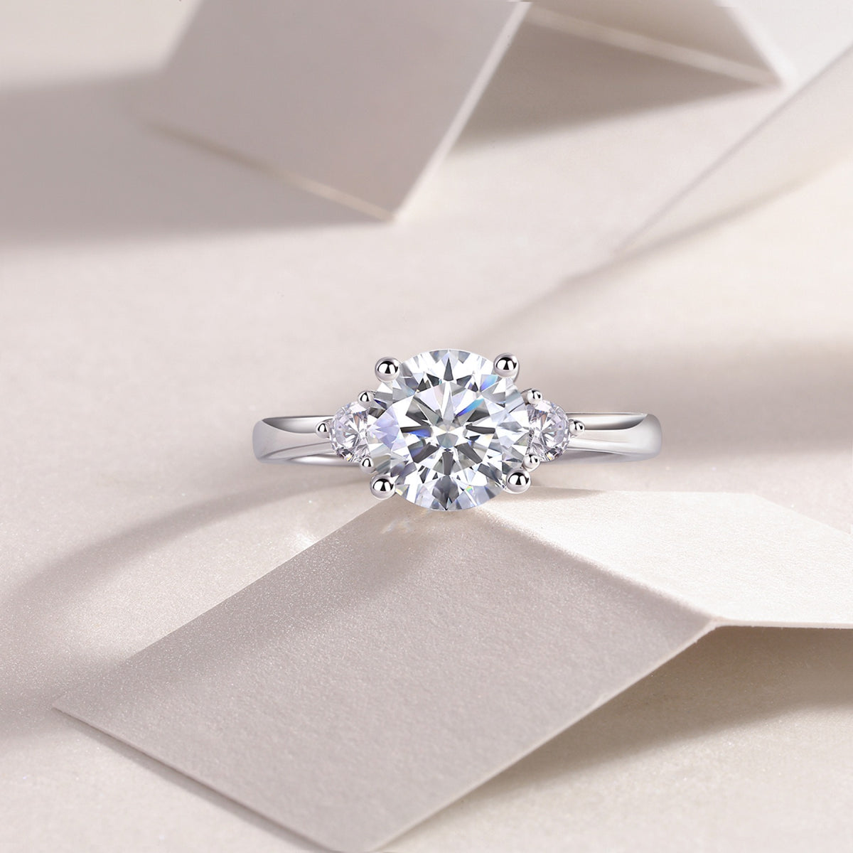 Starnight 2 Carat Moissanite Solitaire Ring in Sterling Silver