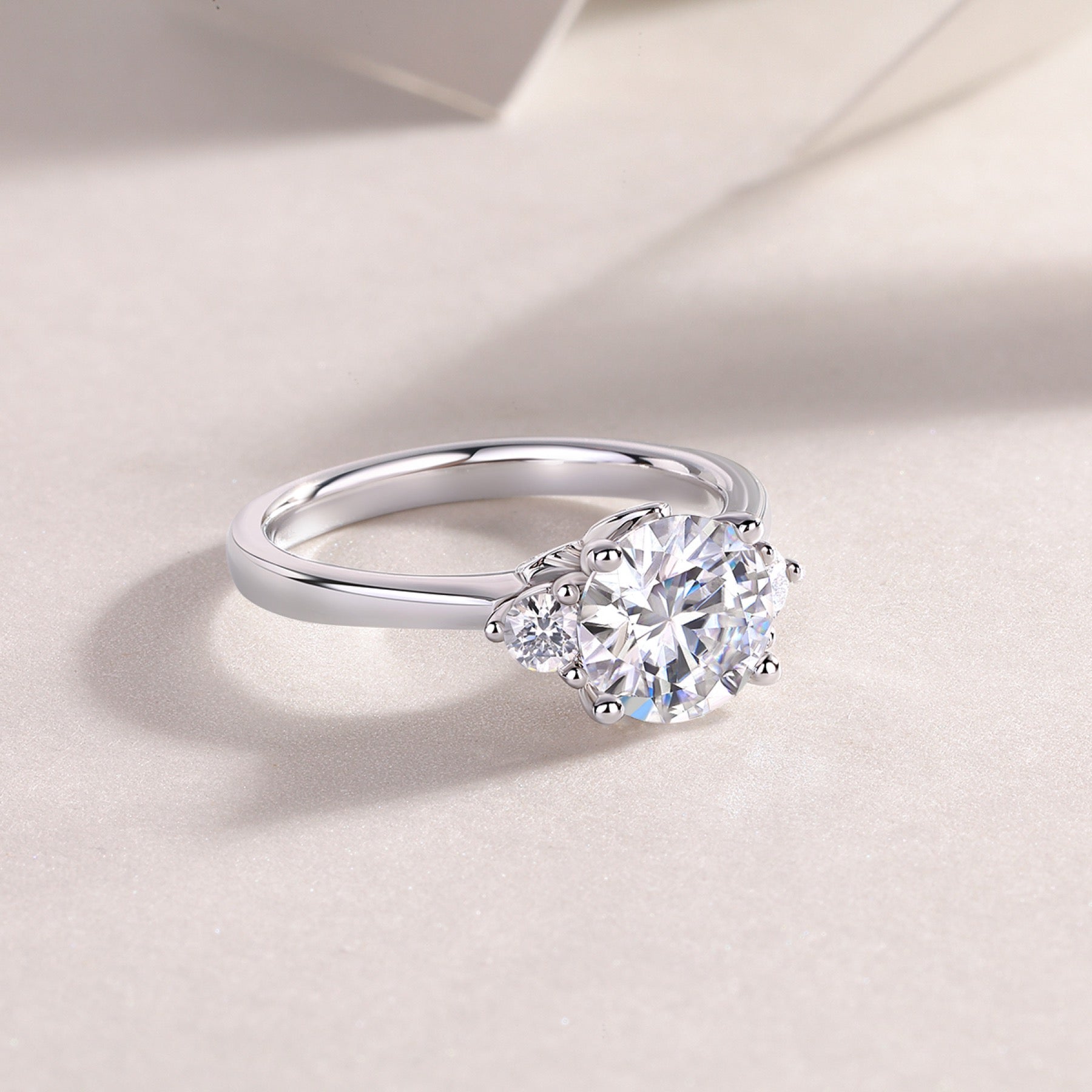 Starnight 2 Carat Moissanite Solitaire Ring in Sterling Silver