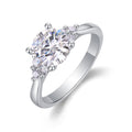 Milkyway 2 Carat Moissanite Solitaire Ring in Sterling Silver