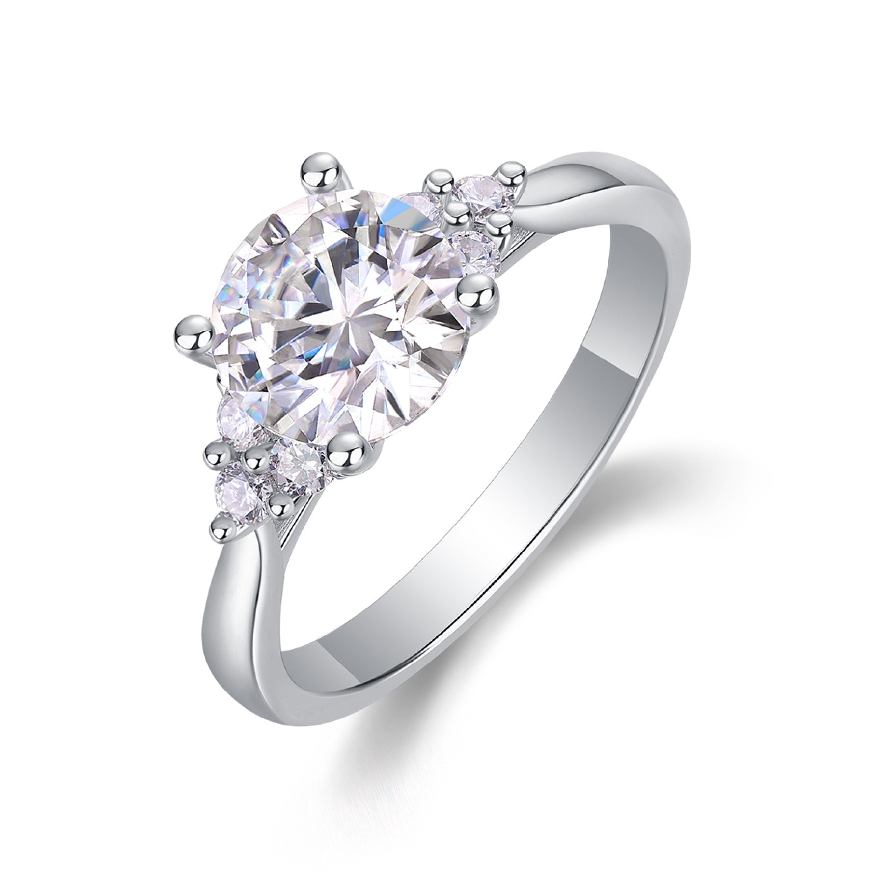 Milkyway 2 Carat Moissanite Solitaire Ring in Sterling Silver