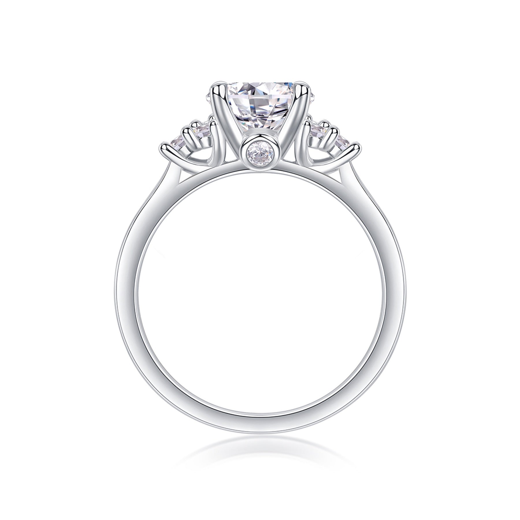 Milkyway 2 Carat Moissanite Solitaire Ring in Sterling Silver