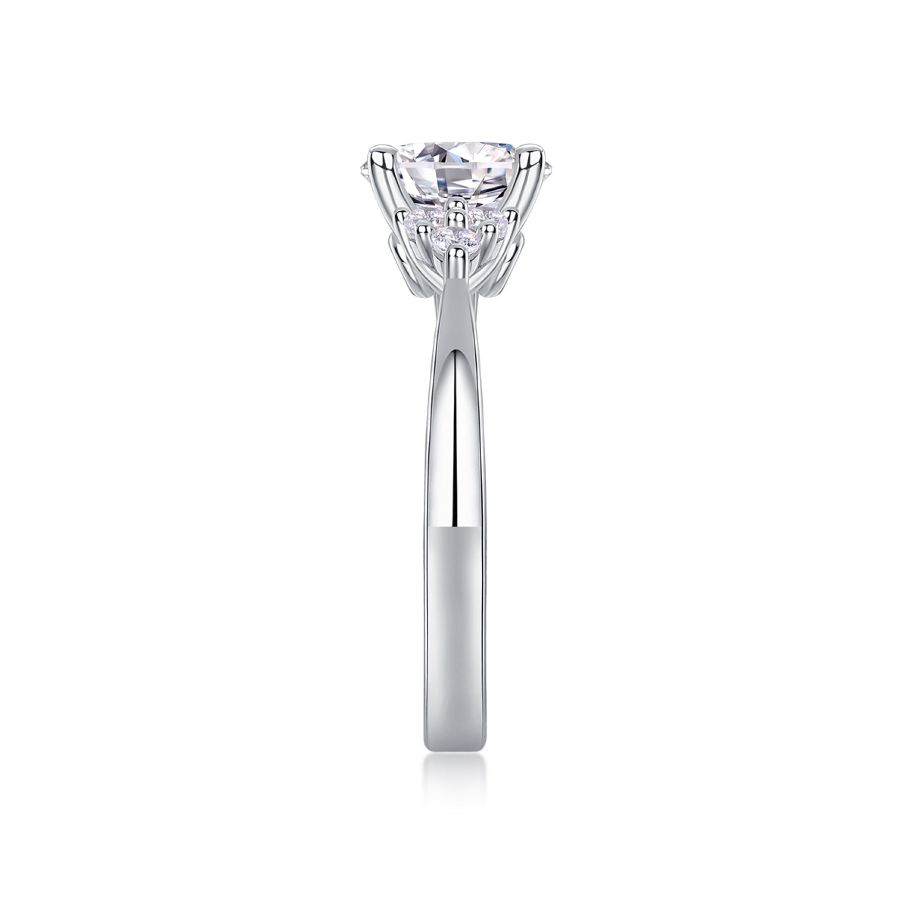 Milkyway 2 Carat Moissanite Solitaire Ring in Sterling Silver
