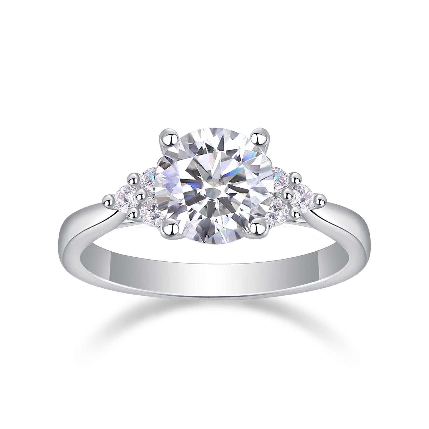 Milkyway 2 Carat Moissanite Solitaire Ring in Sterling Silver