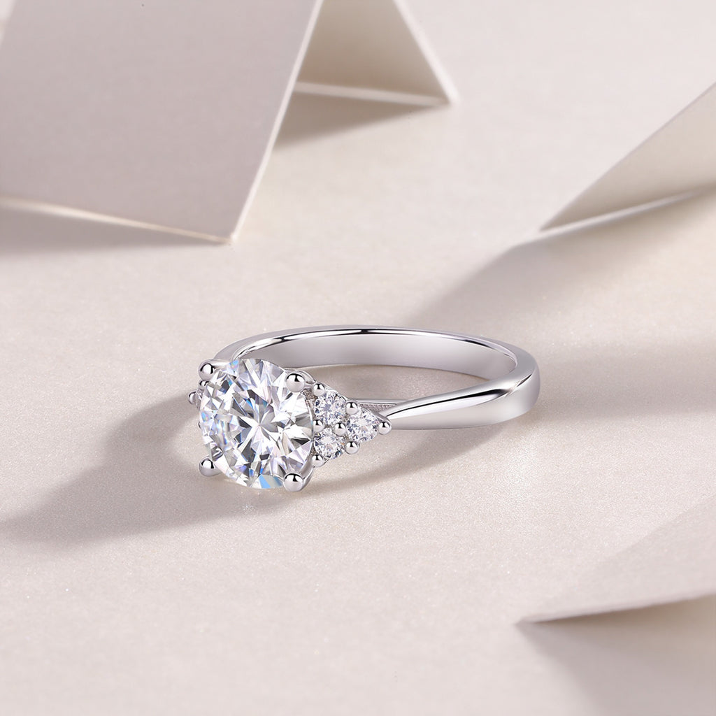 Milkyway 2 Carat Moissanite Solitaire Ring in Sterling Silver
