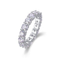 Ferris Moissanite Eternity Band Ring in Sterling Silver