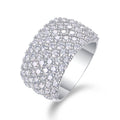 Vivid Moissanite Band Ring in Sterling Silver