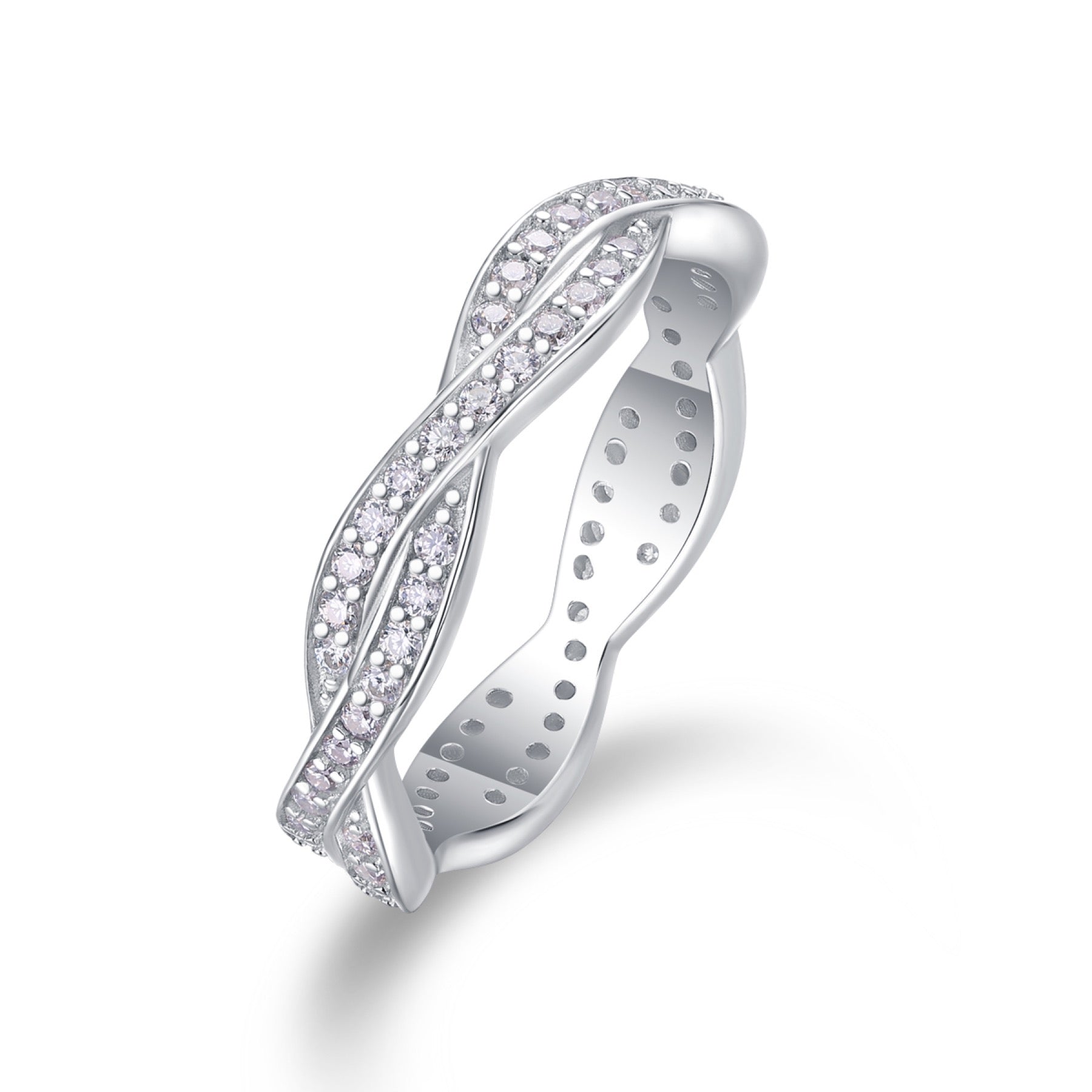 Dreamy Moissanite Band Ring in Sterling Silver