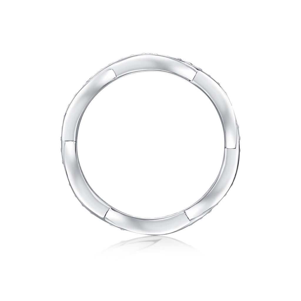 Dreamy Moissanite Band Ring in Sterling Silver