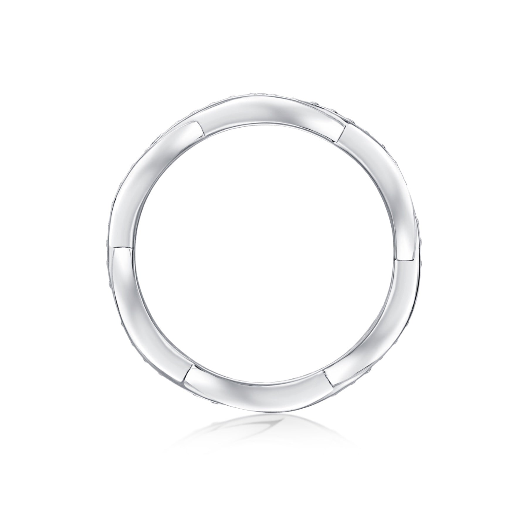 Dreamy Moissanite Band Ring in Sterling Silver