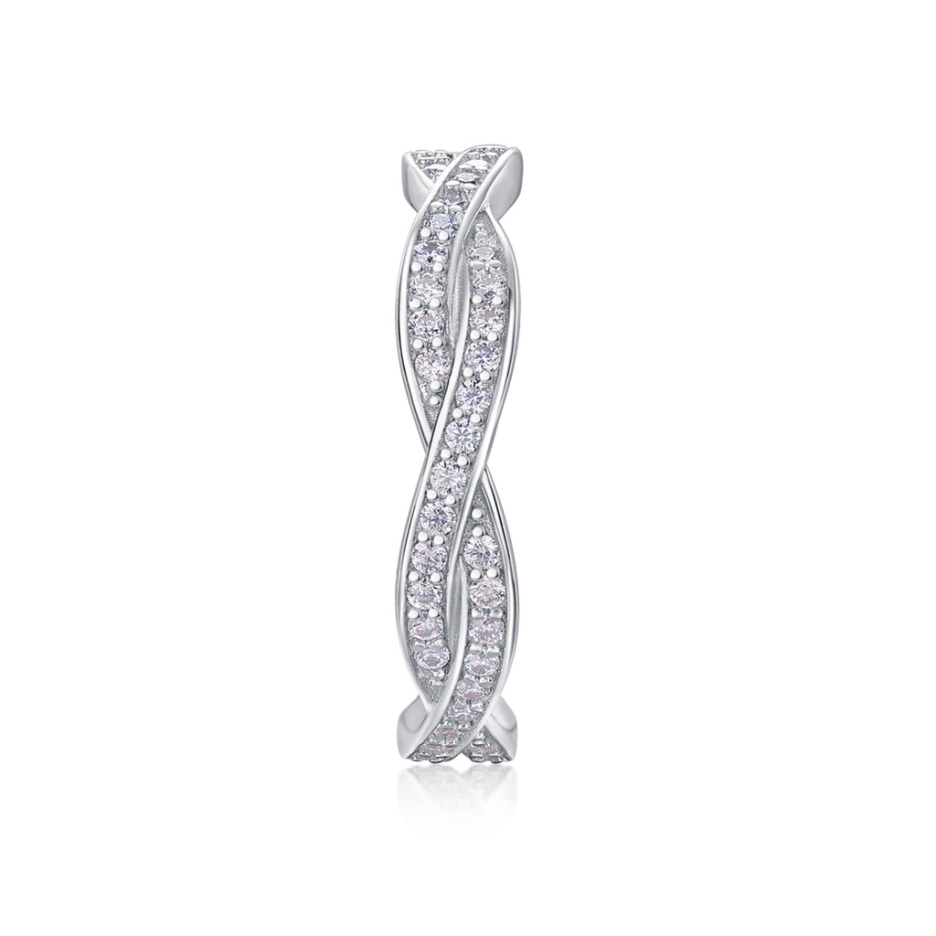 Dreamy Moissanite Band Ring in Sterling Silver