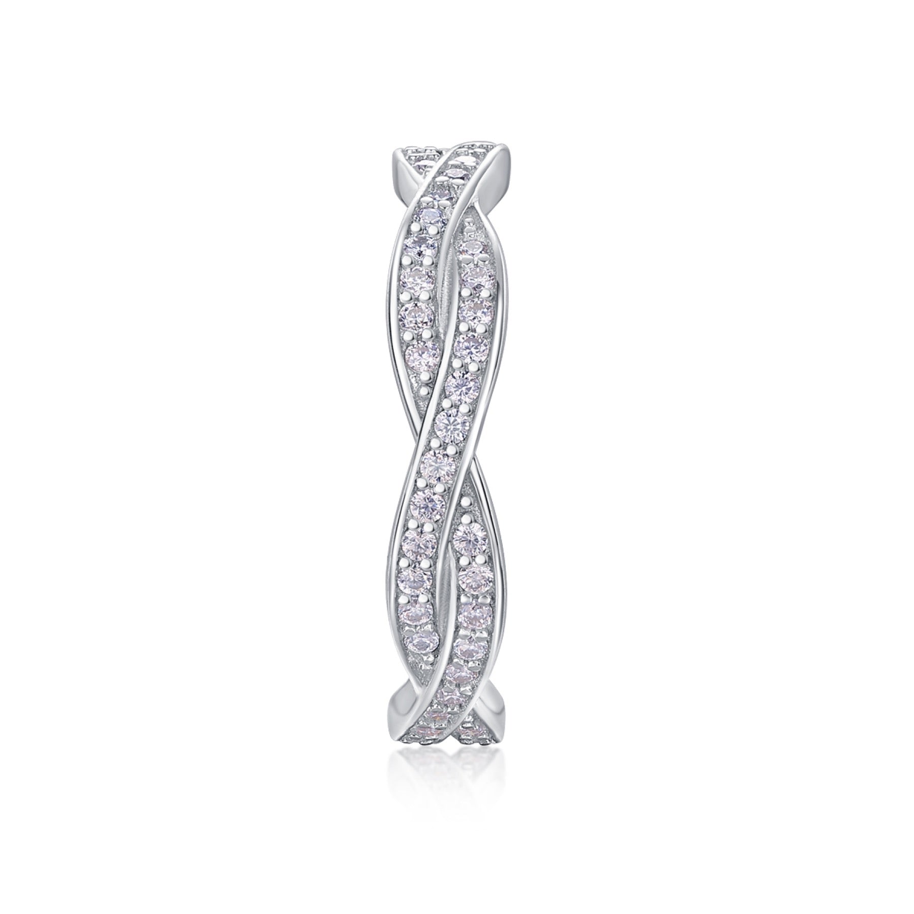 Dreamy Moissanite Band Ring in Sterling Silver