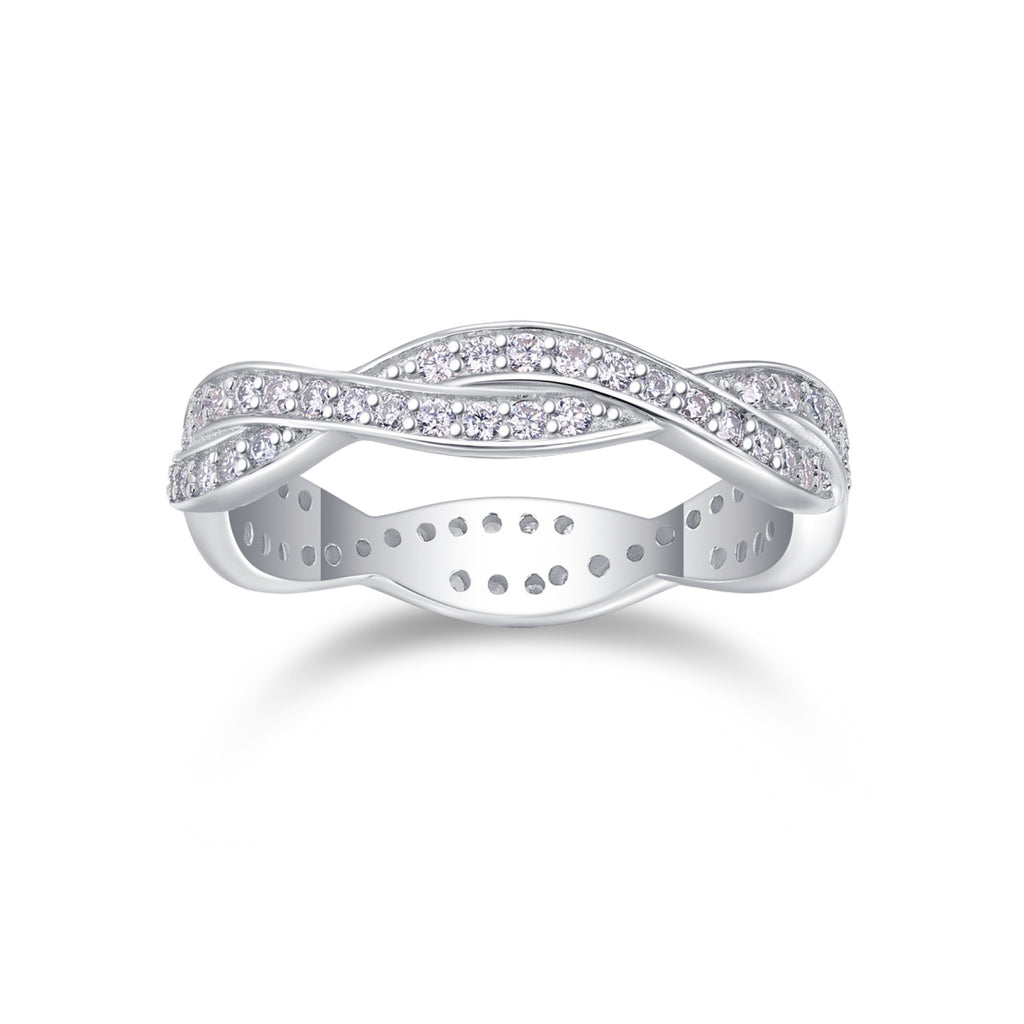 Dreamy Moissanite Band Ring in Sterling Silver