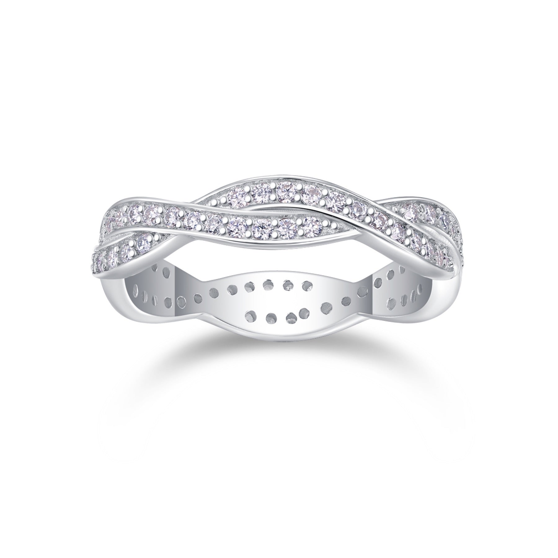 Dreamy Moissanite Band Ring in Sterling Silver