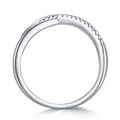 Gyre Moissanite Band Ring in Sterling Silver