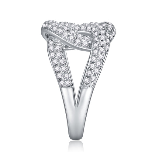 Borealis Moissanite Band Ring in Sterling Silver