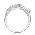 Ark Moissanite Band Ring in Sterling Silver