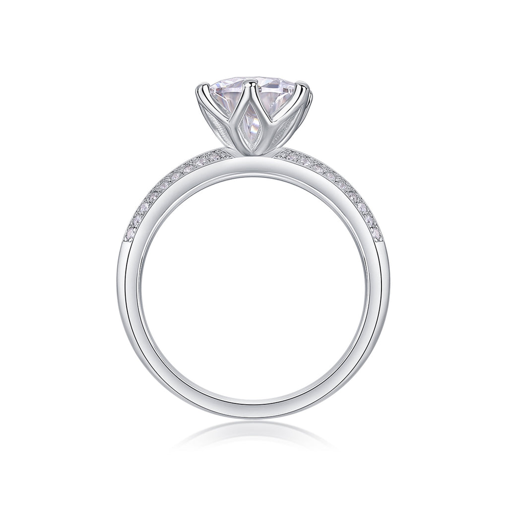 Bliss 2 Carat Moissanite Solitaire Ring in Sterling Silver