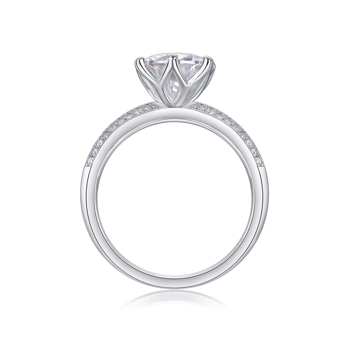 Bliss 2 Carat Moissanite Solitaire Ring in Sterling Silver