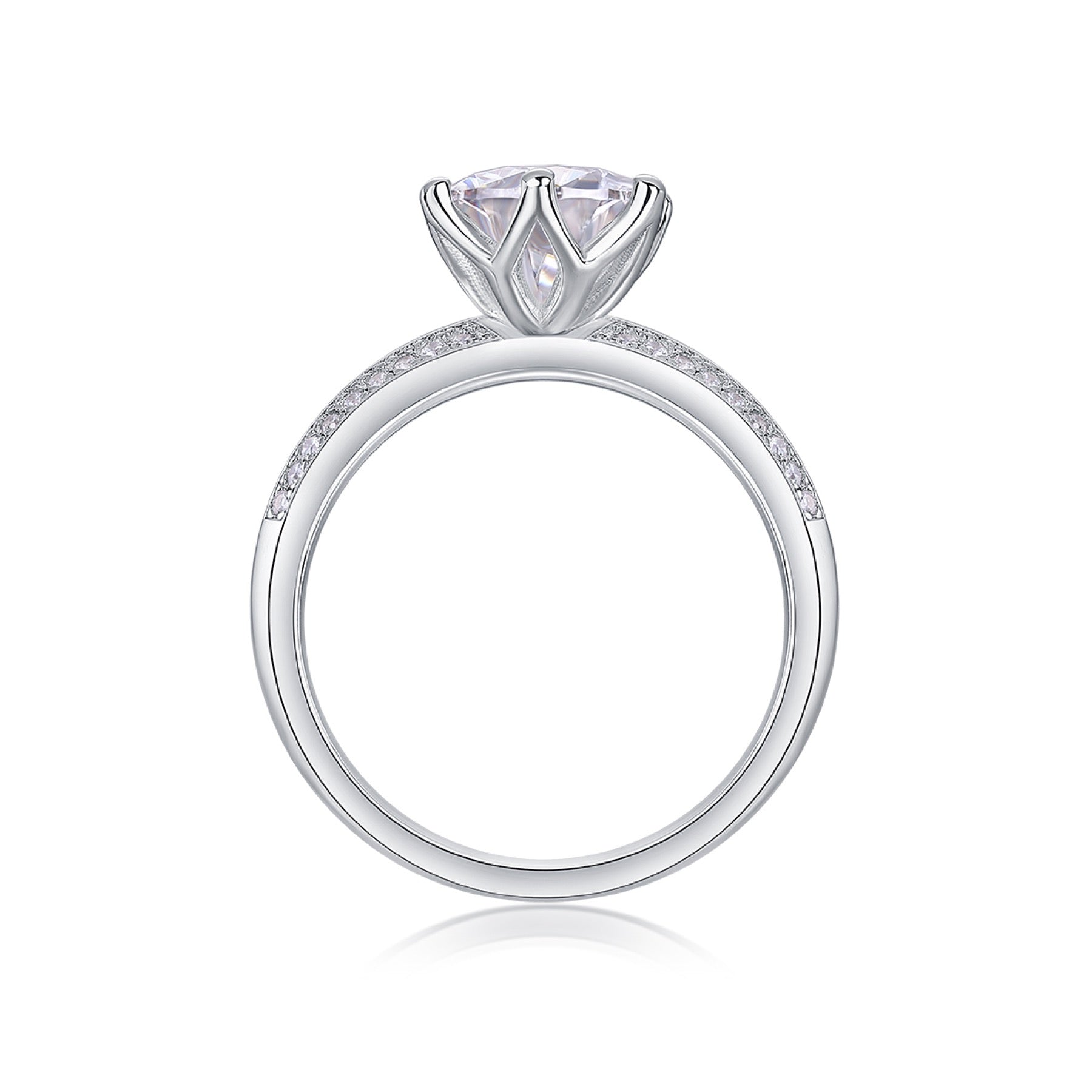 Bliss 2 Carat Moissanite Solitaire Ring in Sterling Silver