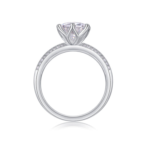 Bliss 2 Carat Moissanite Solitaire Ring in Sterling Silver