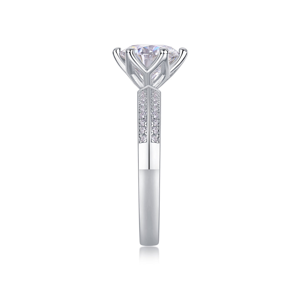 Bliss 2 Carat Moissanite Solitaire Ring in Sterling Silver