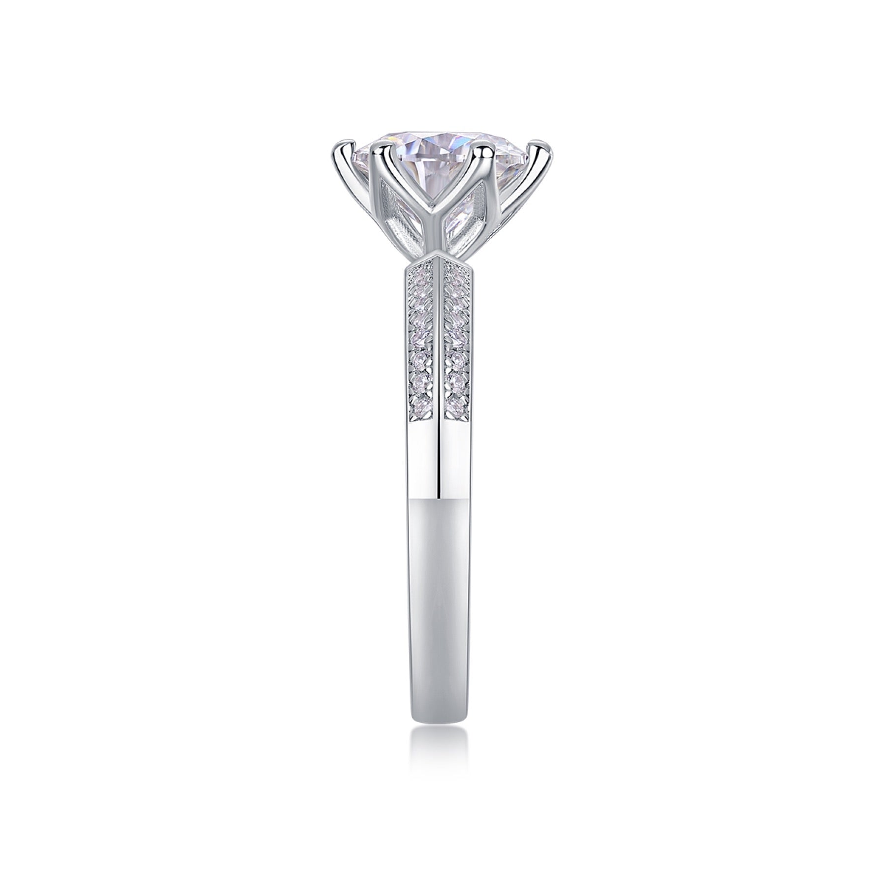Bliss 2 Carat Moissanite Solitaire Ring in Sterling Silver