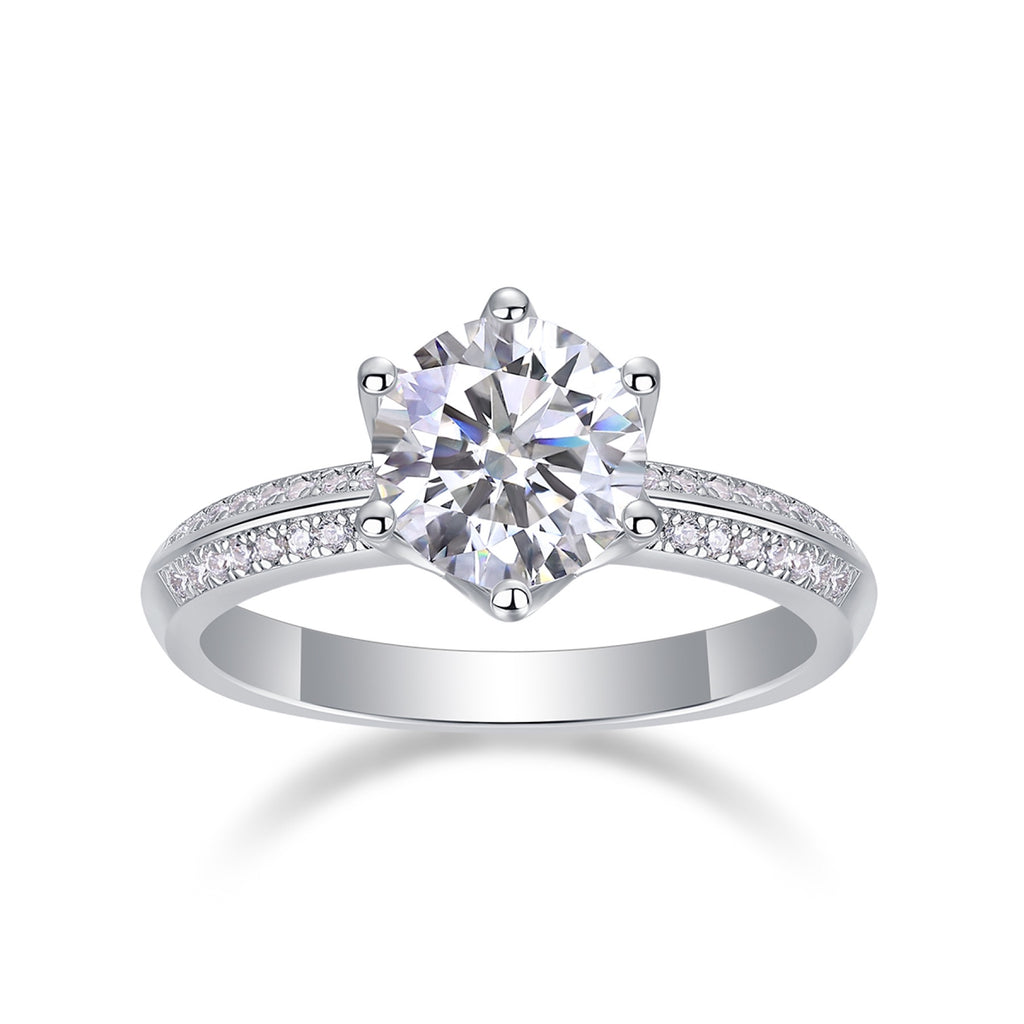 Bliss 2 Carat Moissanite Solitaire Ring in Sterling Silver