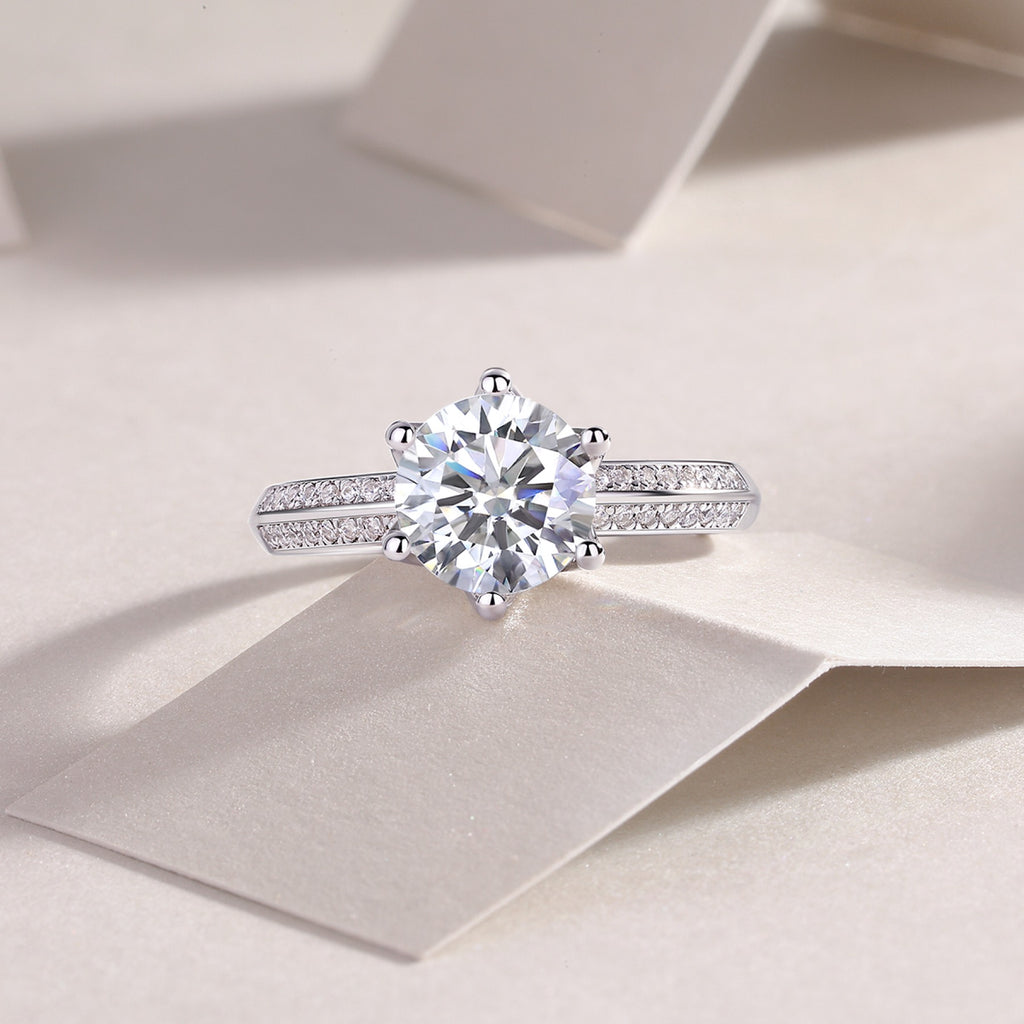 Bliss 2 Carat Moissanite Solitaire Ring in Sterling Silver