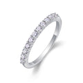 Trajectory Moissanite Band Ring in Sterling Silver